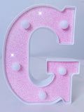 Pink Romantic Luxury LED Light 6.3-inch Pink Decorative Alphabet Number Light Battery Powered Christmas Decorative Light Wedding