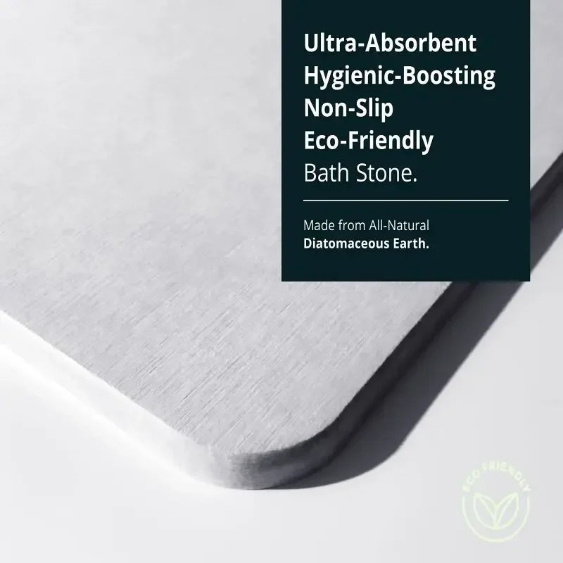 Alfombra de piedra de diatomeas, absorbente, antideslizante, de secado rápido, para ducha.