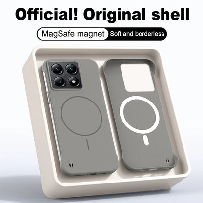 Frameless Ultra Thin Magnetic Case For Xiaomi 14T Pro Magsafe Hard PC Matte Shockproof Cover For MI14T 14TPro Shell Bumper