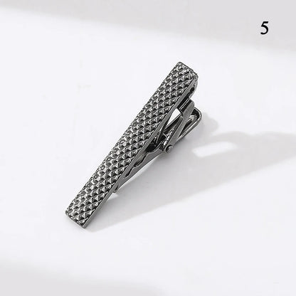 New Metal Silver Color Tie Clip For Men Wedding Necktie Tie Clasp Clip Gentleman Ties Bar Crystal Tie Pin For Men's Accessories