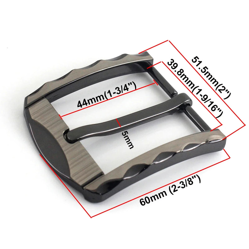 1piece 40mm Metal Belt Buckle Half Heel Bar Buckle Men's  Single Pin Buckle Leather Belt Parts Accesories DIY Fit for 36-39mm