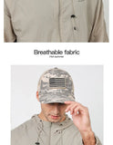 Black Mesh - Backed Baseball Cap with American Flag Patch - Stylish and Patriotic Accessory