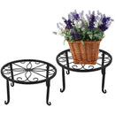 Wrought Iron Potted Stander Flower Pot Rack Stand Basion Display Shelf Garden Plant flower Holder Balcon Round Decor Ra