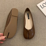 Women Flats Tabi Ninja Shoes Woman Ladies Microfiber Leather Comfy  Flats Split Toe Slippers Soft Bottom Loafers Solid Brief La