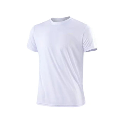 Men's Crew Neck Short Sleeve Running T-Shirt Moisture Wicking Training Exercise Gym Sports Shirt Lightweight Tops 