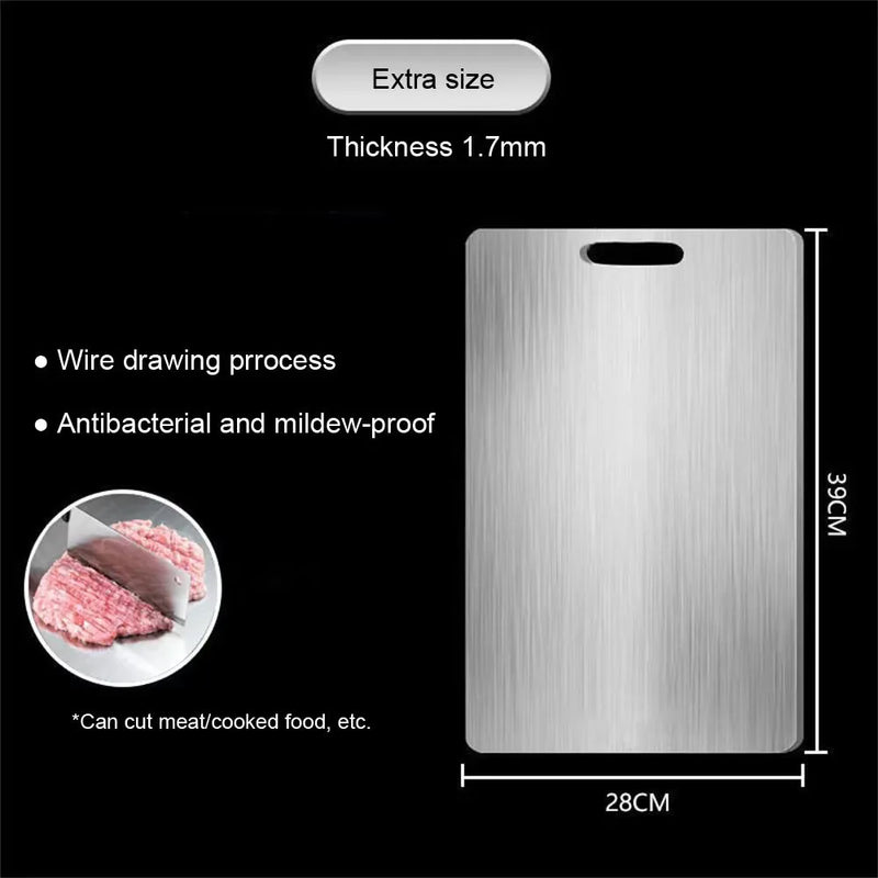 Stainless Steel Thickened Cutting Board Antibacterial Mildew-proof Kneading Dough Board Kitchen Fruit vegetable Cutting Board
