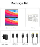 2025 15.6 Dual Screen 1920*1080P 60Hz Touch/Non-Touch Portable Monitor IPS Low Blue Light Eye Protection 360° Folding Drive-free