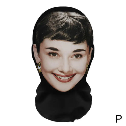 Máscara creativa de Kanye con impresión 3D, malla elástica, máscara facial completa, tocado para cosplay, artículos novedosos, accesorios de fiesta para cosplay para hombres y mujeres