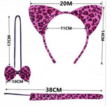 Animal Cat Tiger Cosplay Costume for Boys Girls Headband Clothes Shoes Tail Tutu Skirt Gloves Set for Kids School Performance