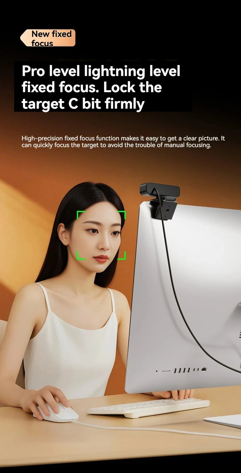 Xiaomi 4K HD Mini Webcam Portable 1080P Webcam With Microphone Light Laptop Desktop Computer For Live Video Call Conference