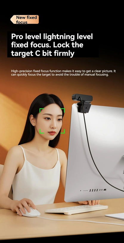 Xiaomi 4K HD Mini Webcam Portable 1080P Webcam With Microphone Light Laptop Desktop Computer For Live Video Call Conference