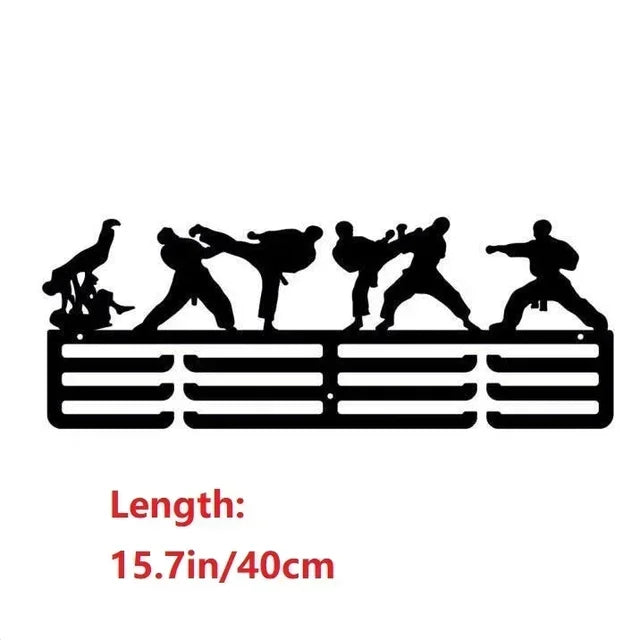 Rack de exibição de medalha de corrida de maratona, cabide de suporte, organizador para parede, esportes de corrida