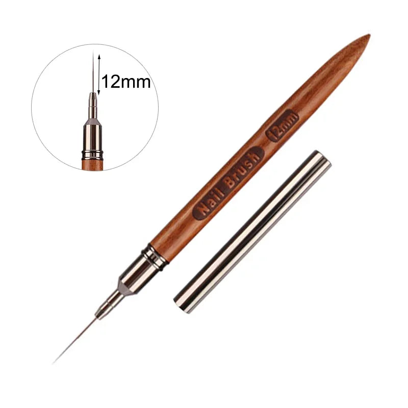Triangular Nail Art Brush Pen 3D Tips Pattern Phototherapy Acrylic Nail Brush UV Gel DIY Manicure Tools Wood Handle Nail Brushes