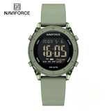 NAVIFORCE NF7108 Casual Wild Ladies Watch 50m Waterproof LCD Digital Display Electronic Silicone Strap Female Clock