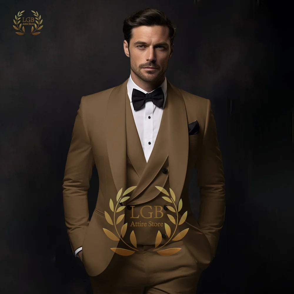 Traje blanco roto para hombre, para boda, cena, fiesta o cóctel, de 3 piezas (chaqueta, chaleco y pantalón), talla personalizada, color y vestido.