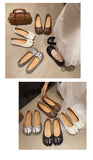 Summer Women's Bowknot Flat Tabi Ninja Shoes Pig Toe Slippers Lazy Person Horse Hoof Shoes Women Split Toe Mocassines Loafers