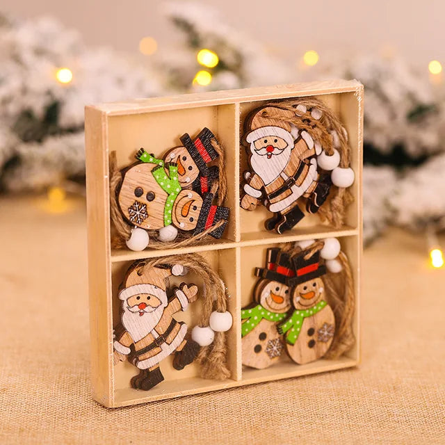 Gnomos De Natal Pingente De Madeira, Árvore De Natal Pendurado Ornamentos, Decorações De Natal Para Casa, Presente De Ano Novo, 2022, 9 Pcs, 12 Pcs