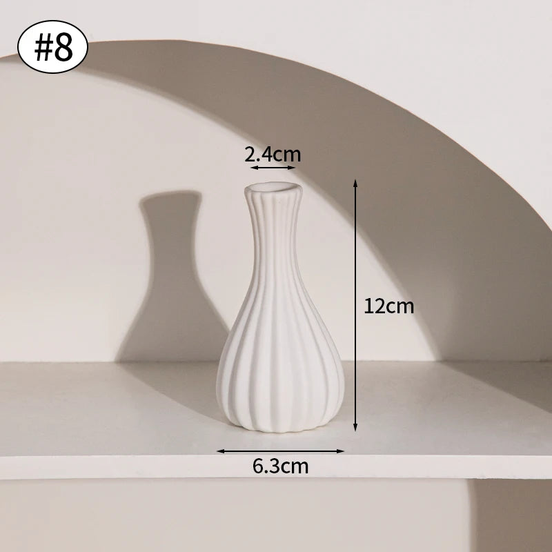 Ceramic Flower Vase Retro Table Decorative Vase Dried Flower Arrangement Pot Home Wedding Gifts Aesthetic Vase Desktop Ornament