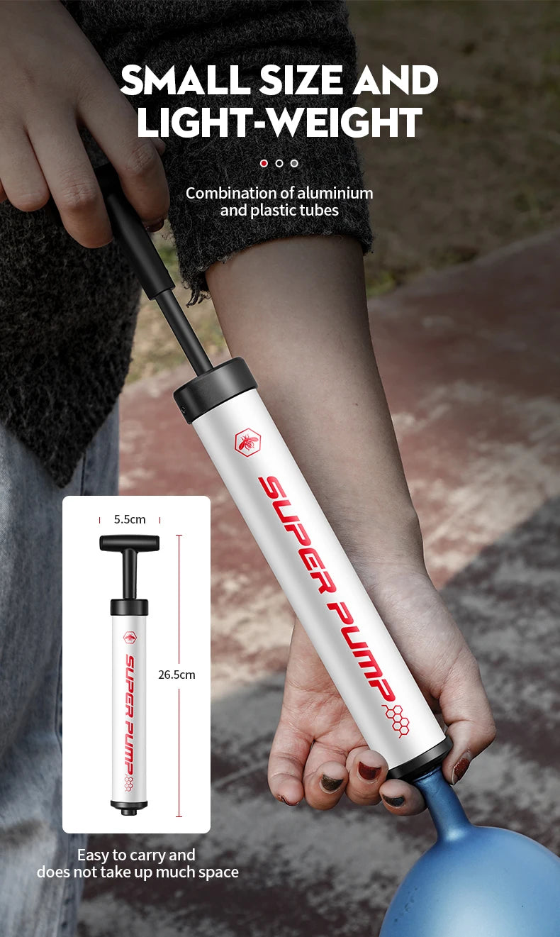 Xunting Pedal MTB Bicycle Pump MTB Bike Ball Air Pump InflatorSchrader Bicycle Pumps Compact Inflation Accessories for Swimming