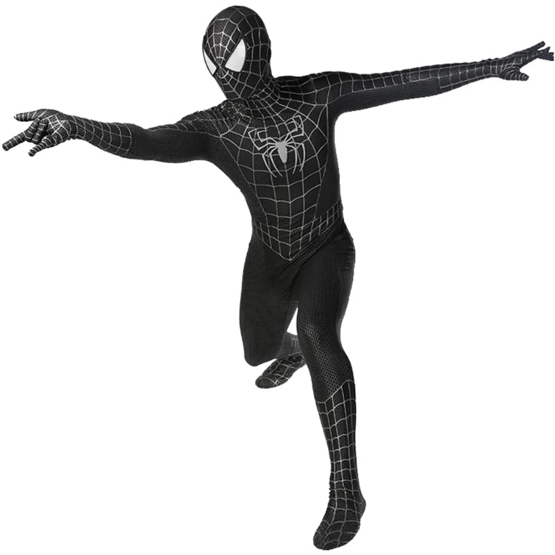 Tobey Maguire Spiderman Costume Black/Red Raimi Spider Man Cosplay Superhero Zentai Suit Halloween Costumes for Adults