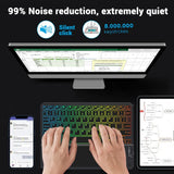 Wireless Backlit Bluetooth with Touchpad Ultra Slim 7-Colors Backlit Keyboard Portable Rechargeable Keyboard for ipad