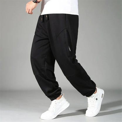 Calças masculinas de tamanho extra grande cintura elástica solto ajuste jogger masculino primavera mais grande moletom gordura 12xl calças esportivas baggy 10xl 9xl