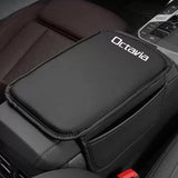 For Skoda Octavia Car Interior Accessories Car Armrest Pad Center Console Arm Rest Box Cover Protective Mat
