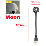 Proyector de lámpara de atardecer LED USB RnnTuu, luz nocturna portátil para decoración del hogar, luz de ambiente para sala de estar, fotografía de pared, luces de neón