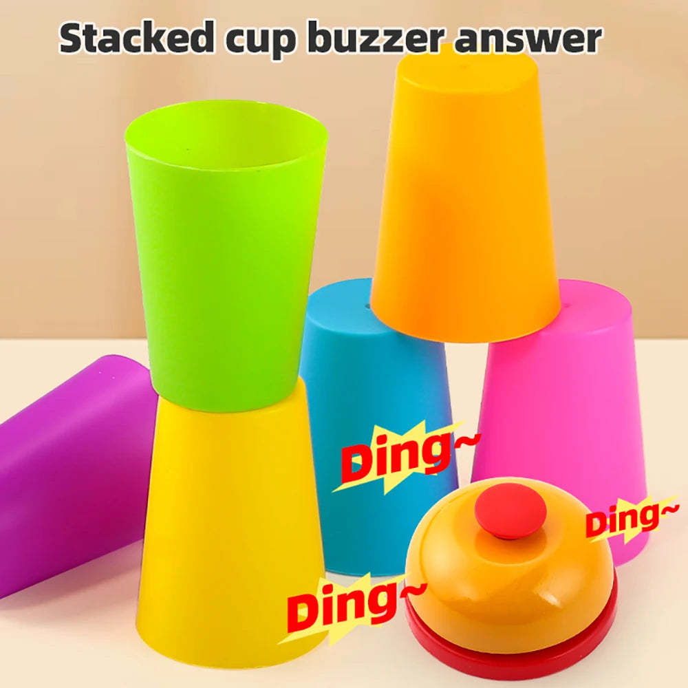 Kids Speed Training Toys Stack Cup Battle Table Game Indoor Family Party Game Toys Color Cognition Logic Training Classic Game