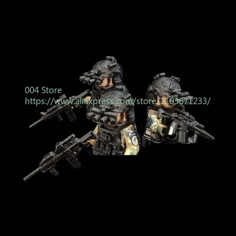 Military Special Forces Action Figure Building Blocks Ghillie Suit Weapons Sniper SWAT Ghost KSK Police Bandit Boy Toy Gift F029