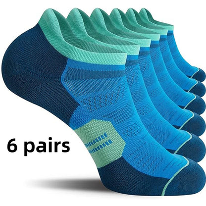 3/6 pairs of breathable and non slip invisible boat socks for men and women, ankle running socks, outdoor fitness socks