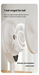 220V Electric Pedestal Standing Fan Adjustable Heigh Desk Air Blower Timing Shake for Living Room Bedroom Kitchen Home Office