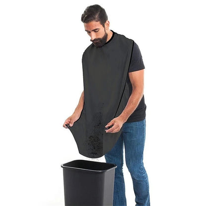 Man Shave Beard Apron Black Hair Shave Apron Ib Trimmer Holder Beard Catcher Waterproof Household Household Cleaning Tools