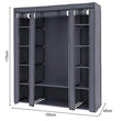 Portable Wardrobe Clothes Organizer Non-Woven Fabric Wardrobe Storage Cupboard for Bedroom 150 * 45 *175cm Storage Shelves