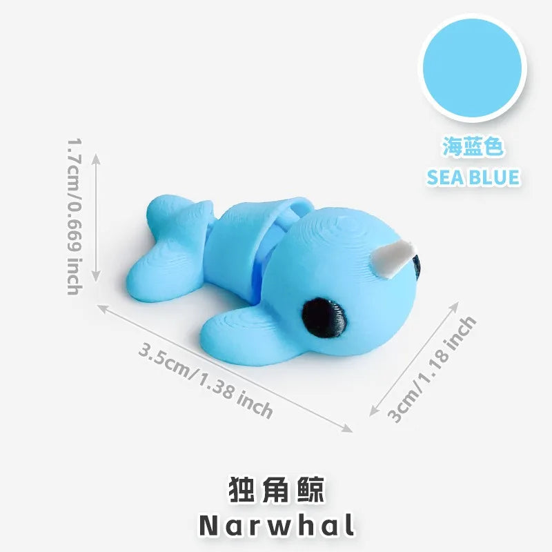 10/50pcs 3D Printed Simulation Toys Mini Animal Model Home Ornament  Cartoon Figure Birthday Gift Sets Decompression Kid Toy