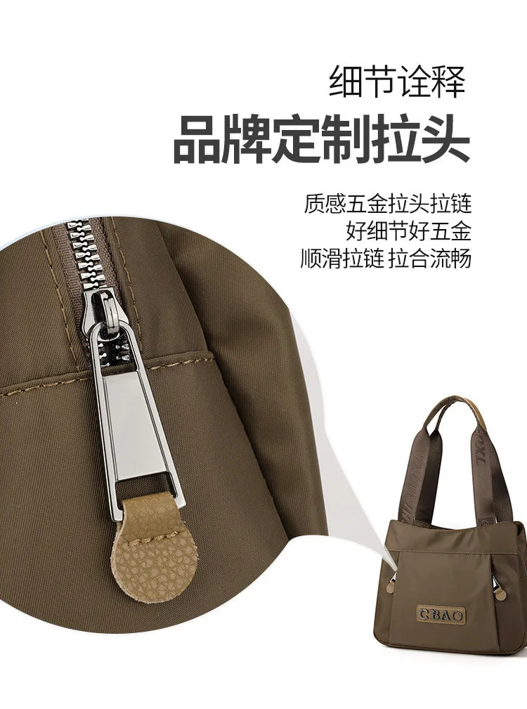 New Women's Bag Luxury Designer Oxford Cloth Handbag Women Shoulder Bag High Quality Fashion Solid Color Female Bags