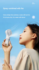 Portable Handheld Spray Fan,Water Spray Mist Fan,Student Dormitory Mini Fan,Summer Supplies, Cooling Tools,Outdoor Small Fan 1pc