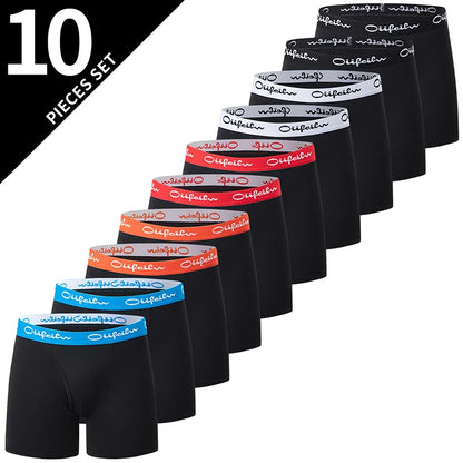 4/5 /10 Pcs Fashionable Men's Long Underwear Casual Boyshort Youth Sports Shorts Comfortable Breathable Stretch Shorts Underwear