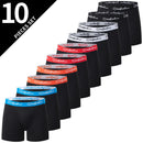 4/5 /10 Pcs Fashionable Men's Long Underwear Casual Boyshort Youth Sports Shorts Comfortable Breathable Stretch Shorts Underwear