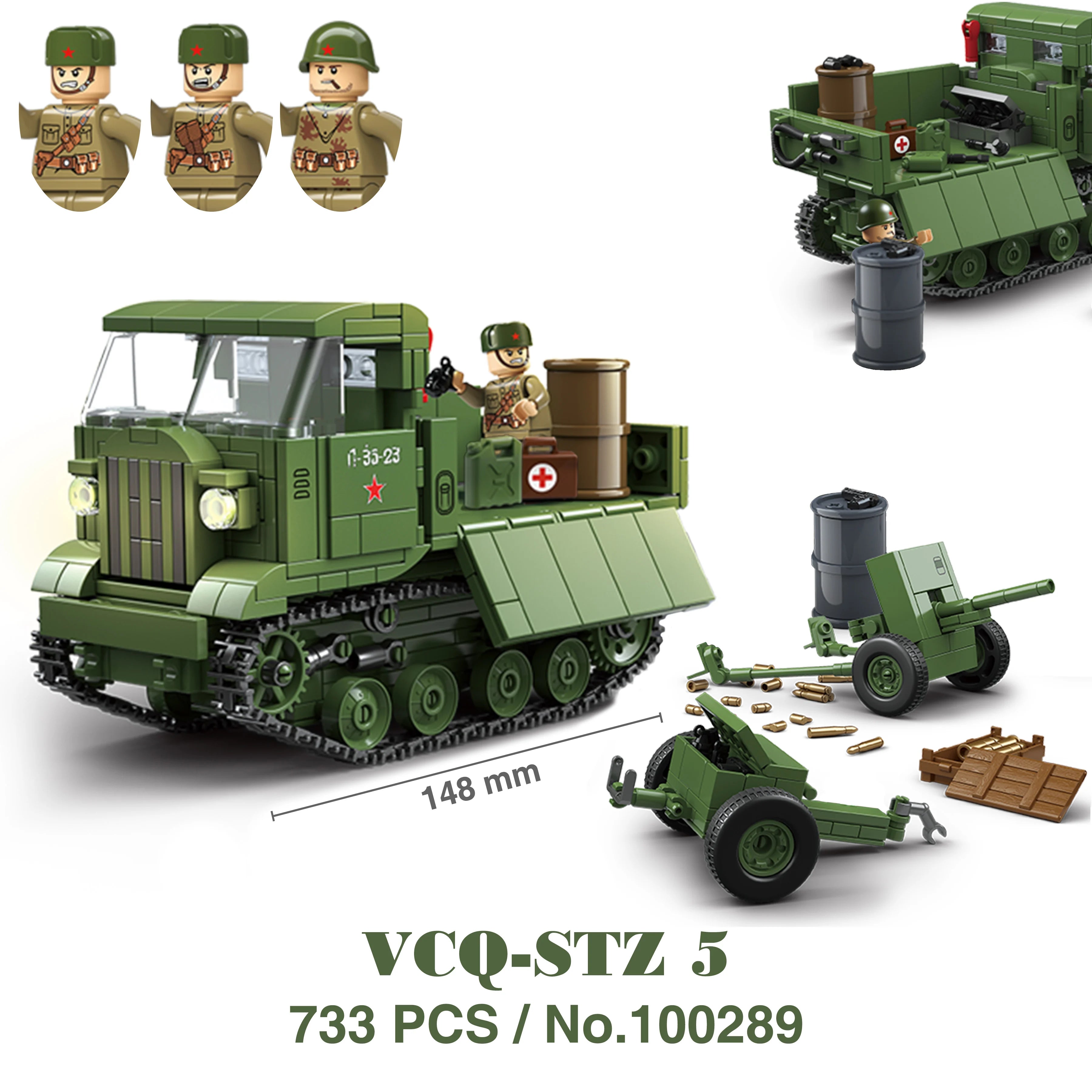Military WW2 Tanks Tiger Sherman T34 Panzer Vehicle Airplane Army Soldier Weapons Model Building Block Brick Children Kids Toys