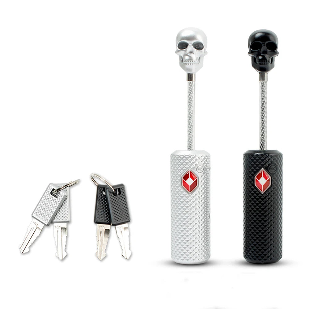 Skull Shape Luggage Lock High Security TSA Overseas Customs Clearance Code Lock Anti-Theft Combination Padlock with Steel Cable