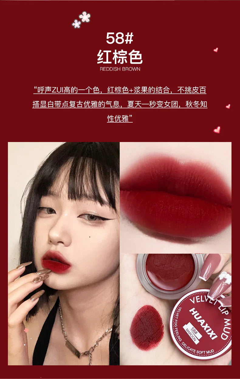 Korean Female Cosmetics Cute Makeup Matte Lipstick Care Lip Plumping Gloss Mud Tint for Lips Lipgloss Base Long Lasting Lip Dye