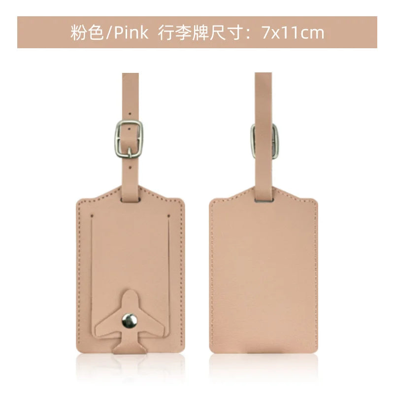 New Airplane Buckle Anti Lost Luggage Tags Thickened Flip Cover Luggage Tag Boarding Pass Suitcase Label Name ID Address Lable