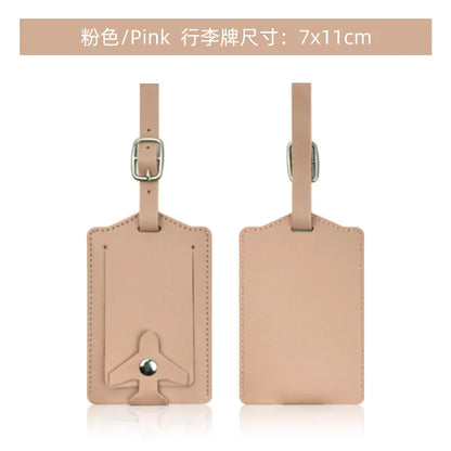 New Airplane Buckle Anti Lost Luggage Tags Thickened Flip Cover Luggage Tag Boarding Pass Suitcase Label Name ID Address Lable
