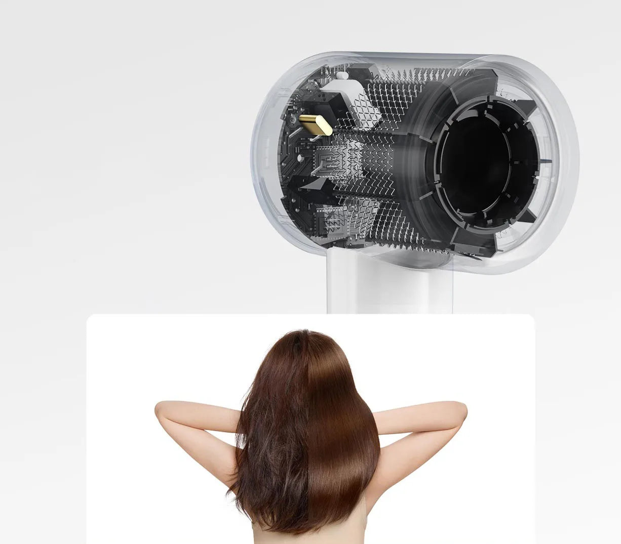 Secador de pelo XIAOMI MIJIA H501 SE de alta velocidad (62 m/s), iones negativos, secado profesional, 110 000 rpm, 220 V, versión CN