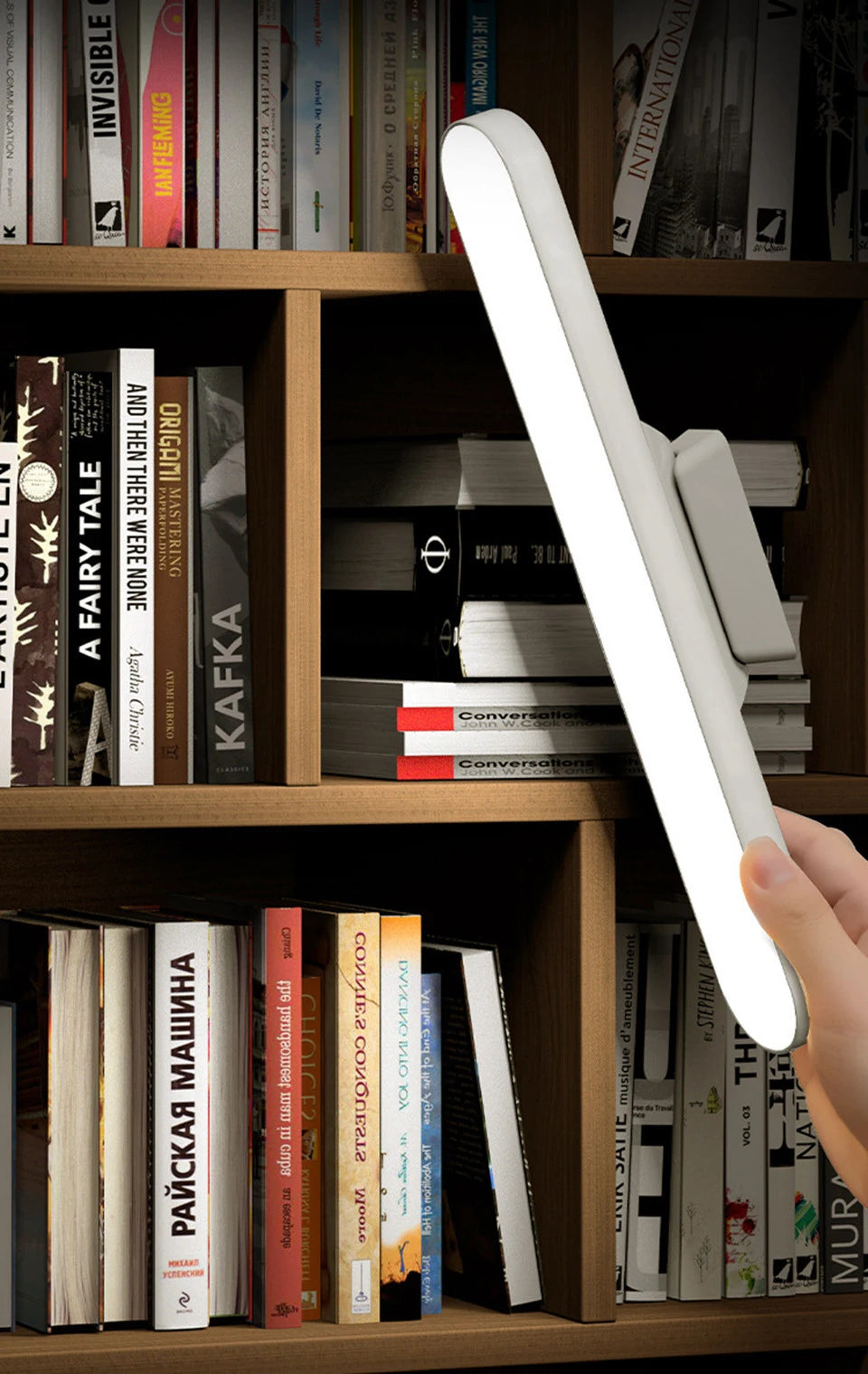 LED Table Lamp Magnetic Hanging USB Rechargeable Desk Lamp 3 Color Reading Light Dimmable Cabinet Closet Wardrobe Night Light