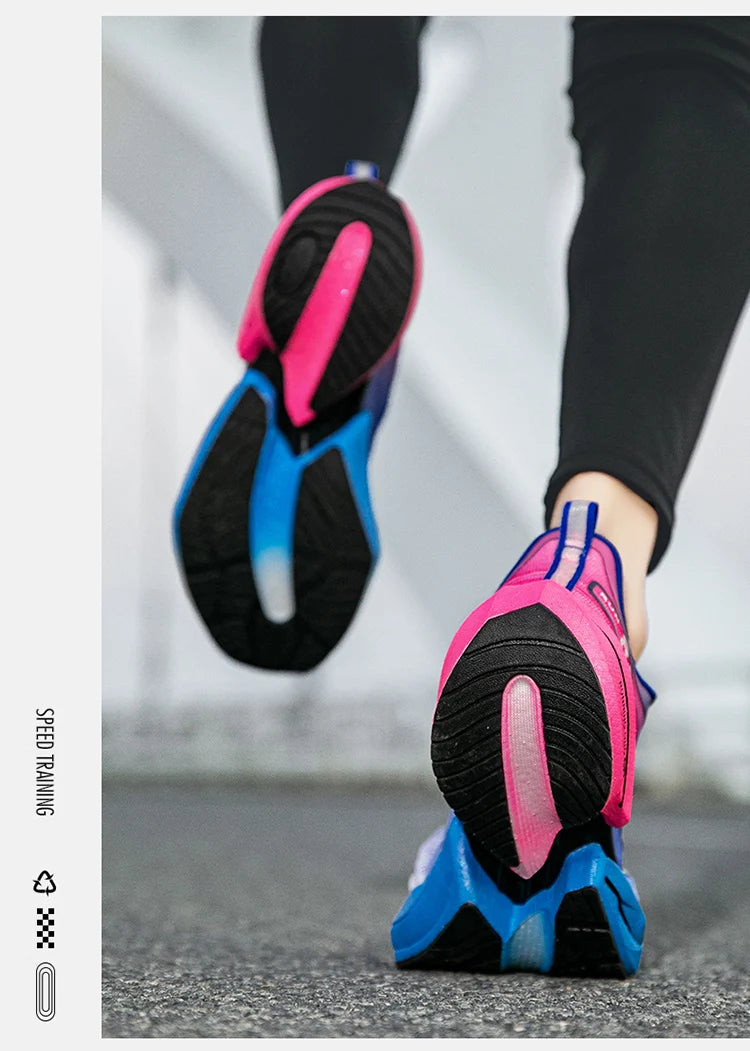 Marathon Air Cushion Men Sports Running Shoes Breathable Lightweight Women's Comfortable Athletic Nonskid Carbon Plate Sneakers