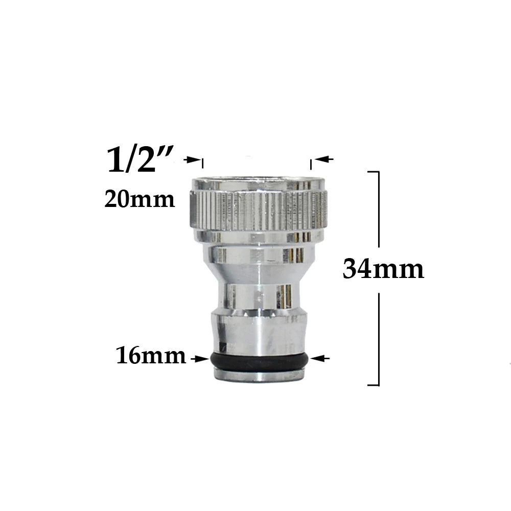Conector rápido de manguera de latón de 1/2'', 5/8'', 3/4'' y 1'', accesorio de cierre de agua, rosca de cobre, adaptador para pistola de riego de jardín