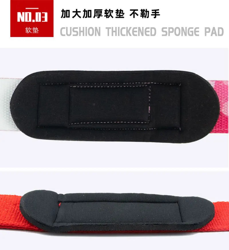 1 par de correas antideslizantes para mancuernas de gimnasio, correas para levantamiento de pesas, equipo de fitness CrossFit, muñequeras para entrenamiento de ejercicios de levantamiento.