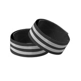 Braçadeira elástica reflexiva para crianças Pulseira de tornozelo e perna Refletor de segurança para ciclismo noturno ao ar livre, corrida e corrida, 1 par